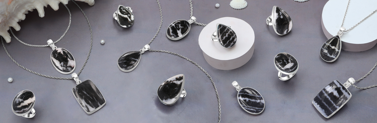 Elegant Zebra Skin Jasper Jewelry Collection